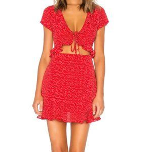 superdown MERCY POLKA DOT DRESS in red